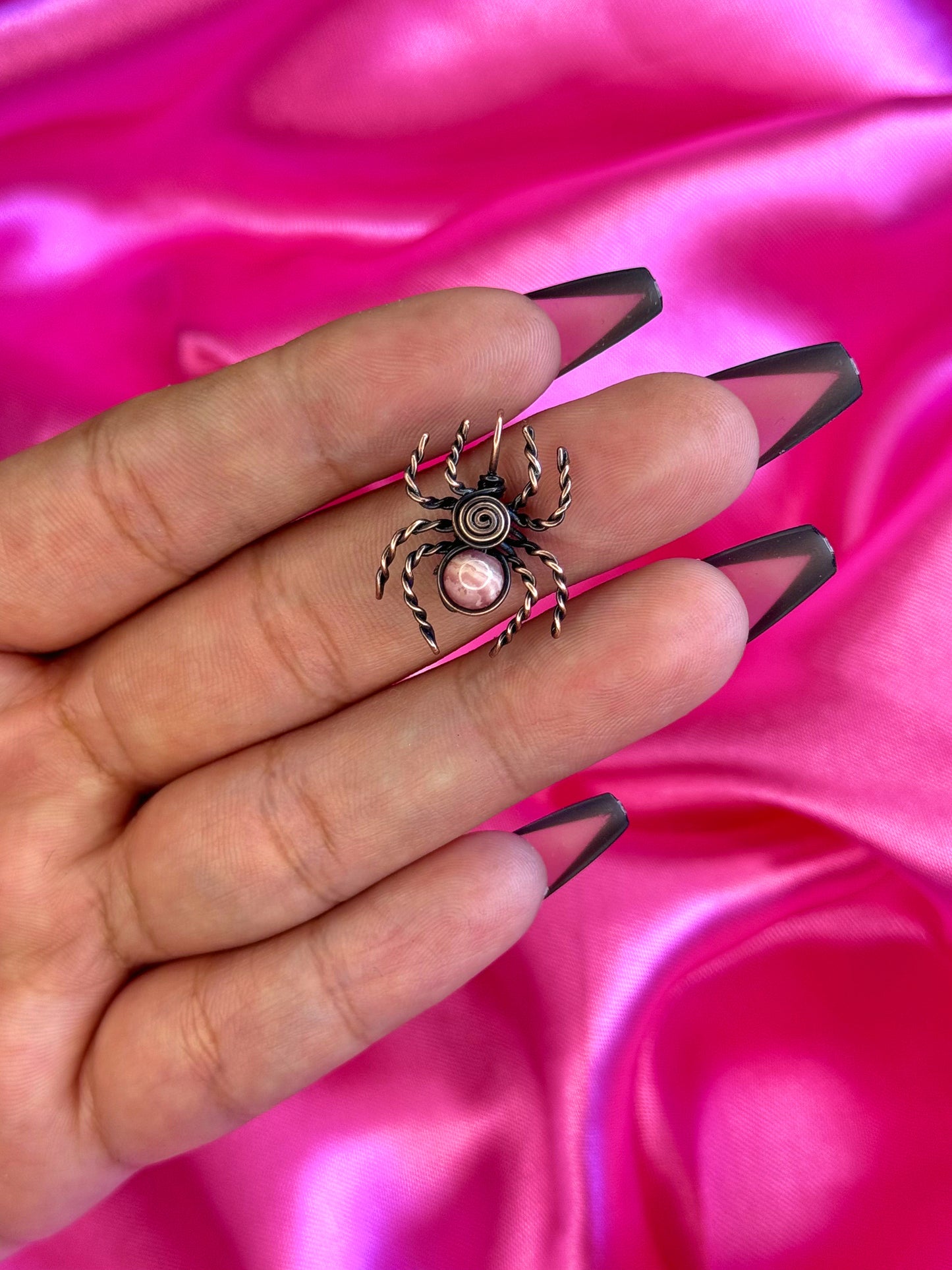 spider ~ rhodochrosite