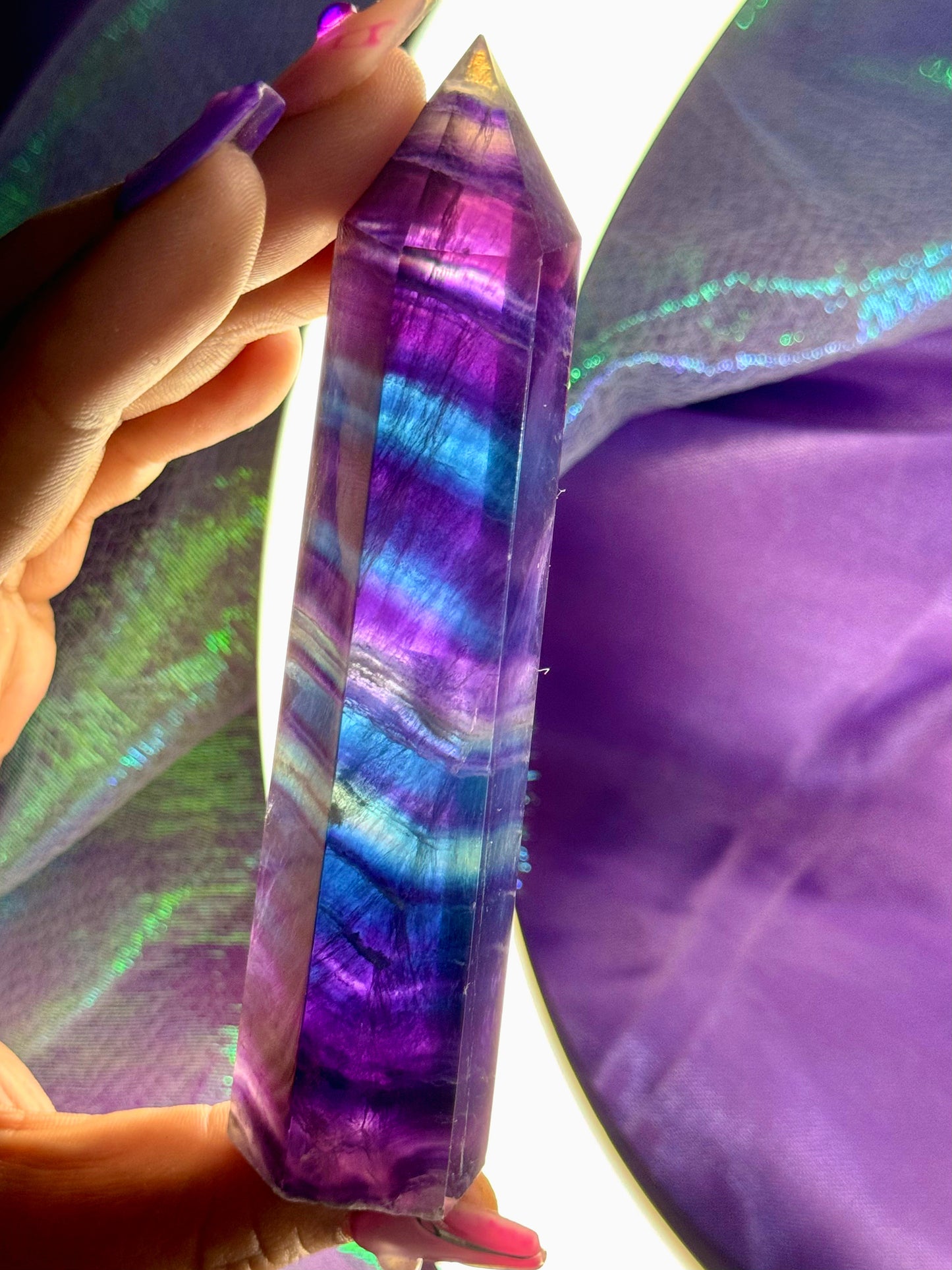Dark Rainbow Fluorite Towers *YOU CHOOSE*
