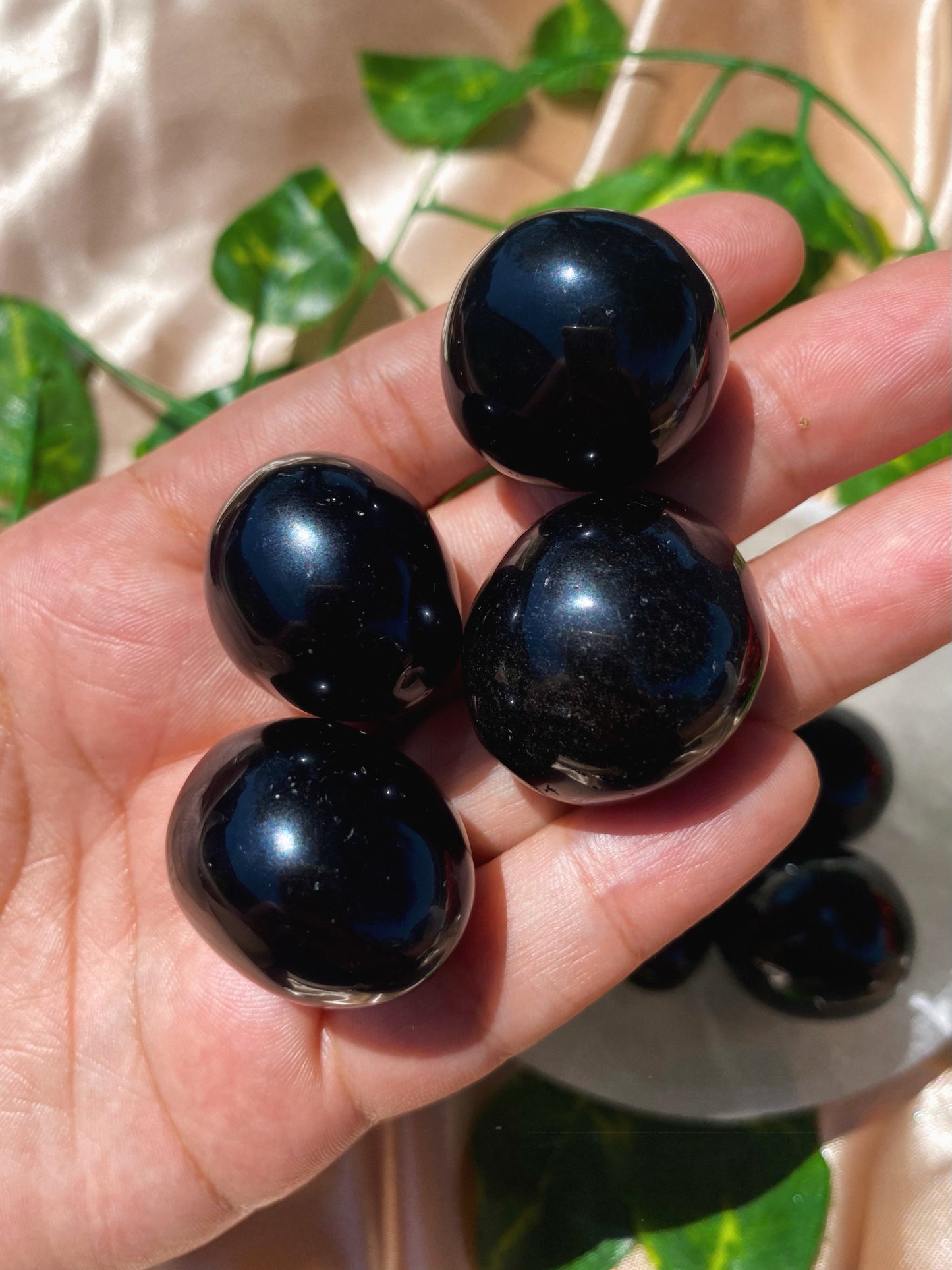 Black Obsidian Tumbles