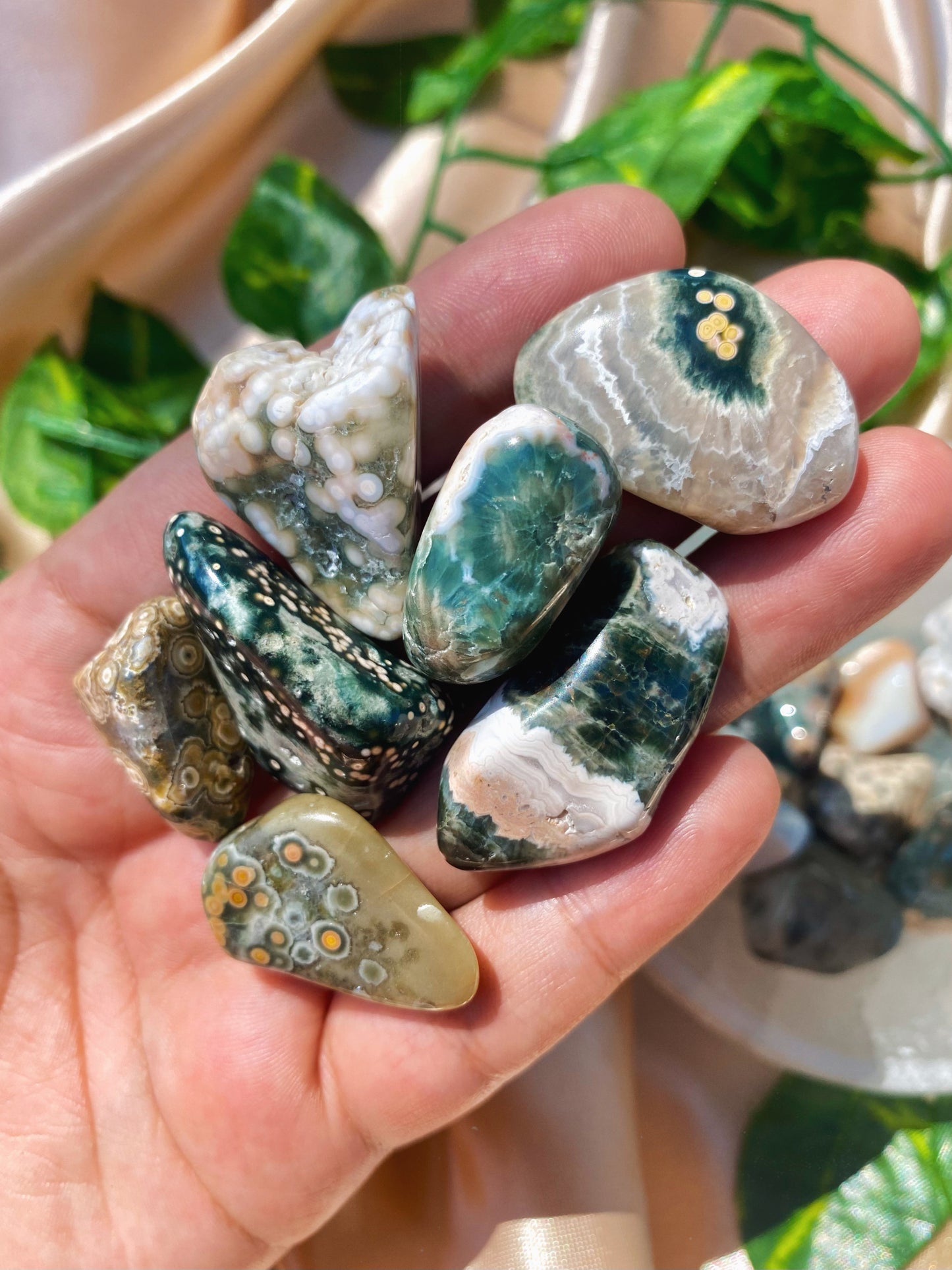 Ocean Jasper Tumbles (Mixed Veins)