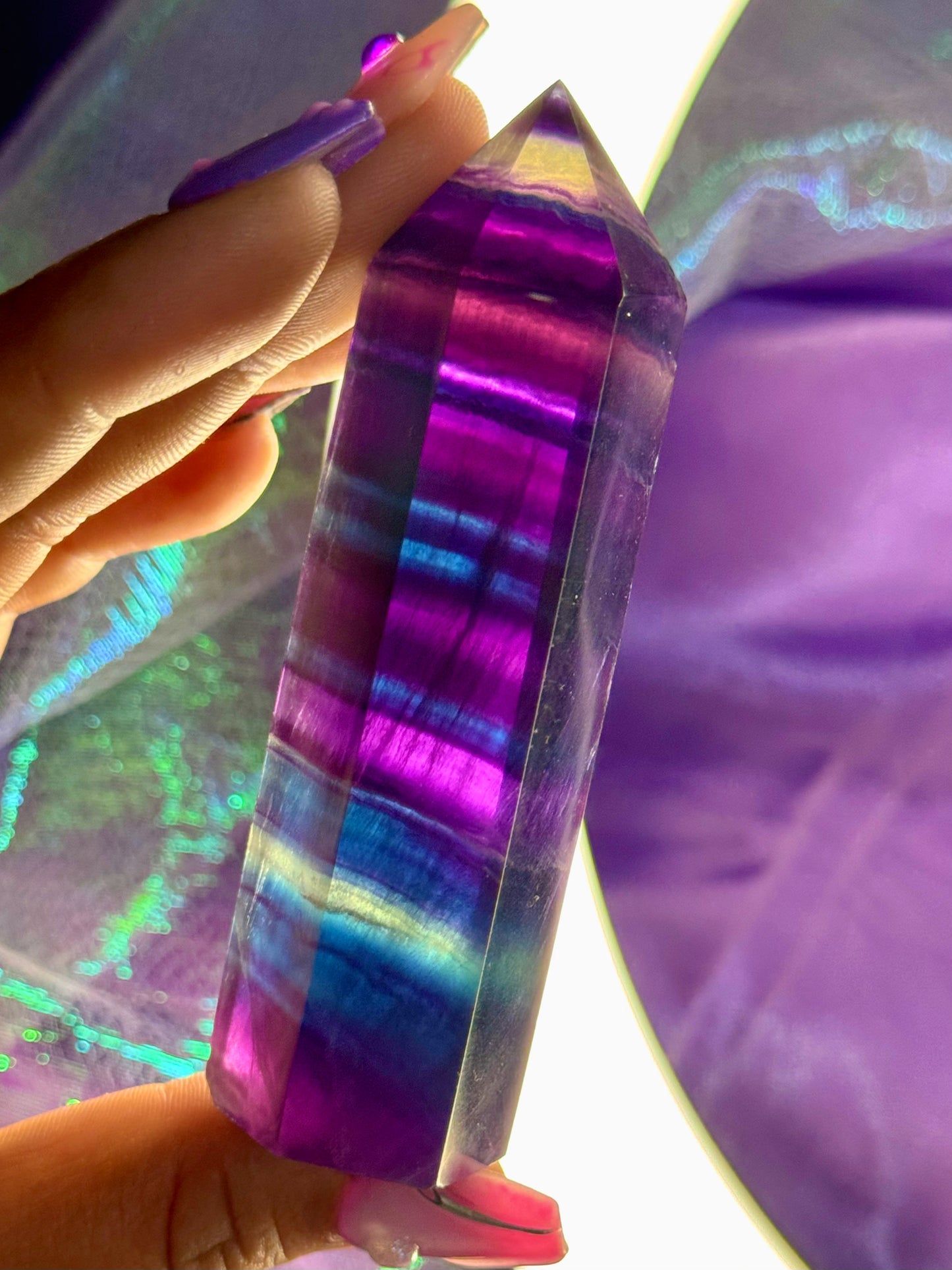 Dark Rainbow Fluorite Towers *YOU CHOOSE*