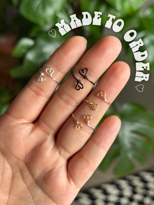 ♡made to order♡ double heart ring