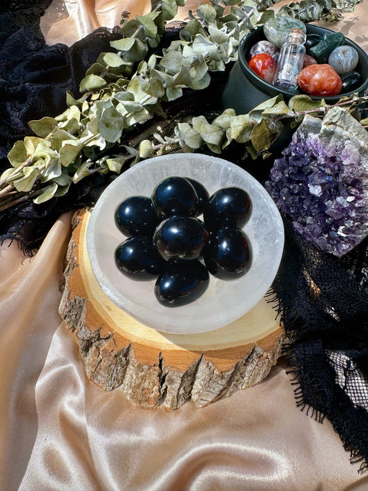 Black Obsidian Tumbles