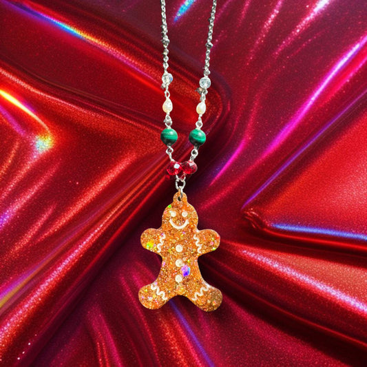Gingerbread Man Necklace
