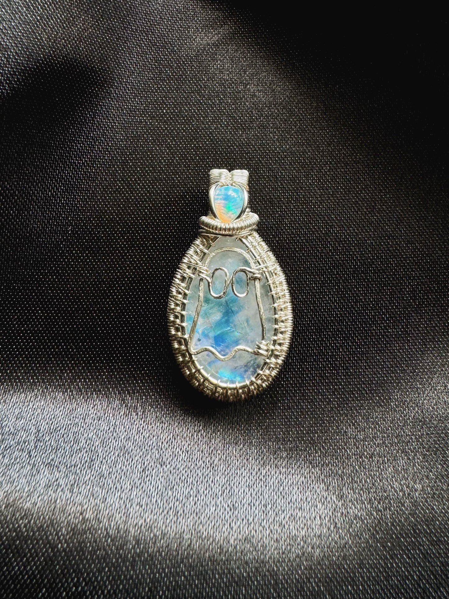 rainbow moonstone & ethiopian opal ghostie