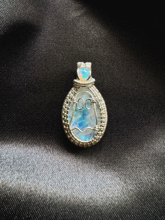 rainbow moonstone & ethiopian opal ghostie