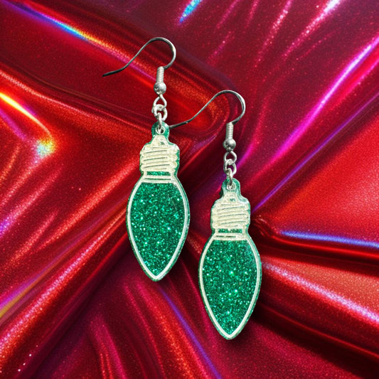 Sparkly Green Earrings