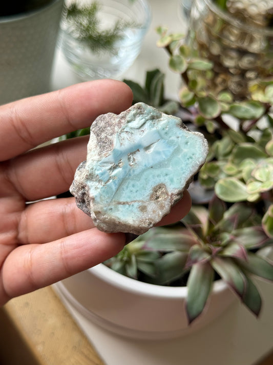 Larimar Slab *Half-Polished*