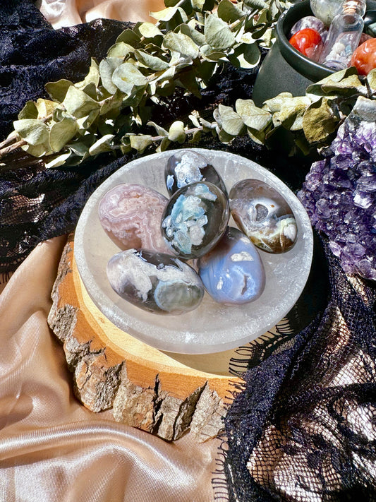 Black Flower Agate Shivas
