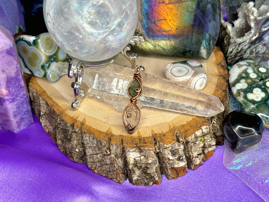 Moldavite x Herkimer Diamond