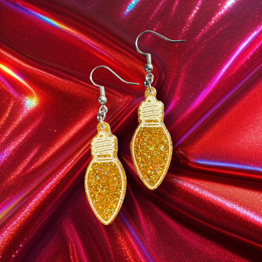 Sparkly Yellow Earrings