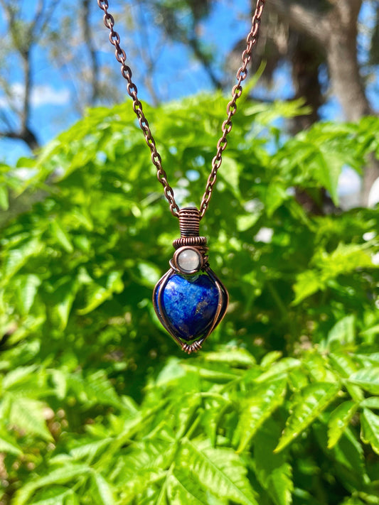 Lapis Lazuli & Aquamarine Pendant