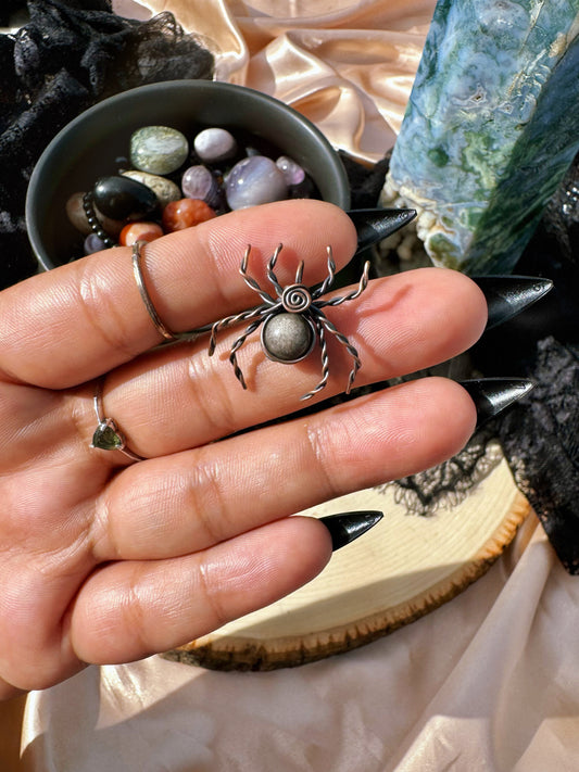 Spider ~ Silver Sheen Obsidian