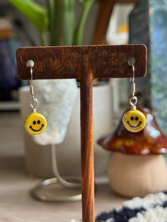 smiley face earrings
