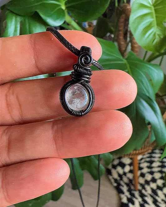black tourmaline in quartz