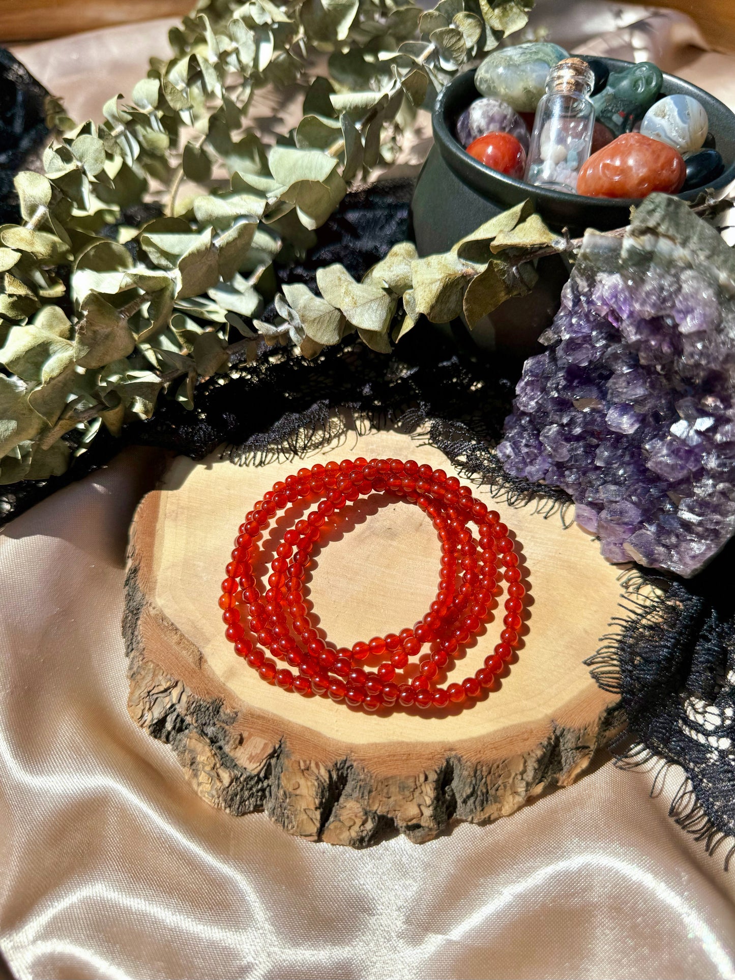 Carnelian Stretchy Bracelet ~ 4mm
