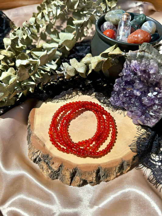 Carnelian Stretchy Bracelet ~ 4mm