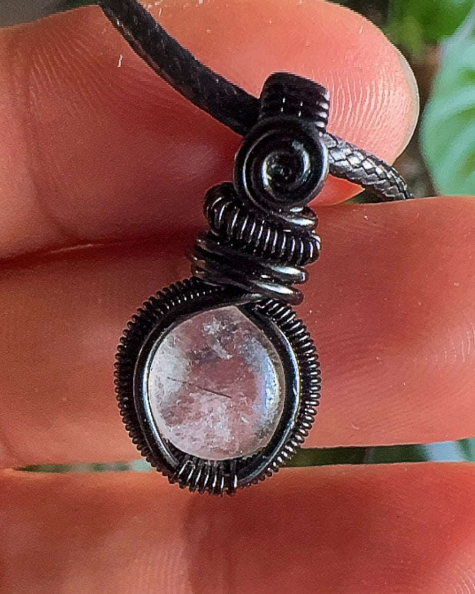 black tourmaline in quartz