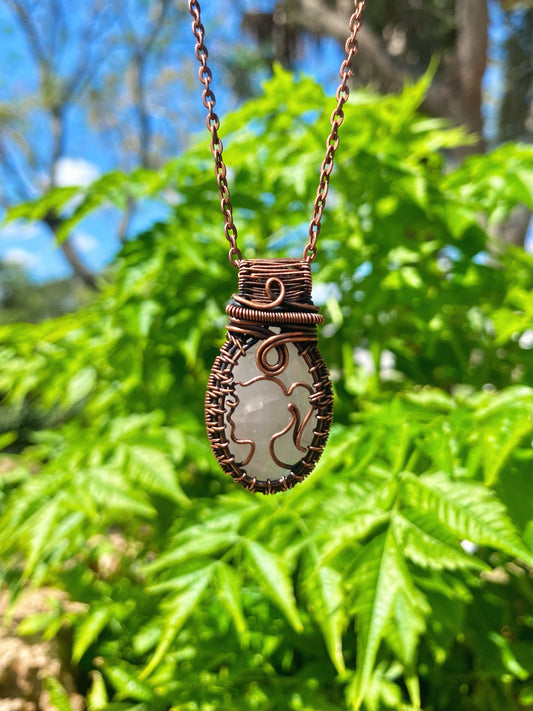 Rose Quartz Barbie Girl Pendant