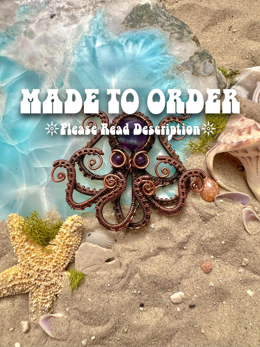 𖤓Made To Order𖤓 Octopus Pendant